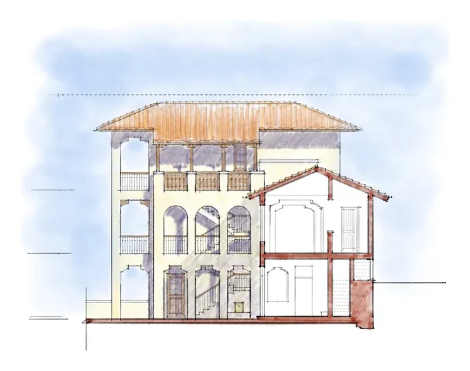 Casa Menta architectural section
