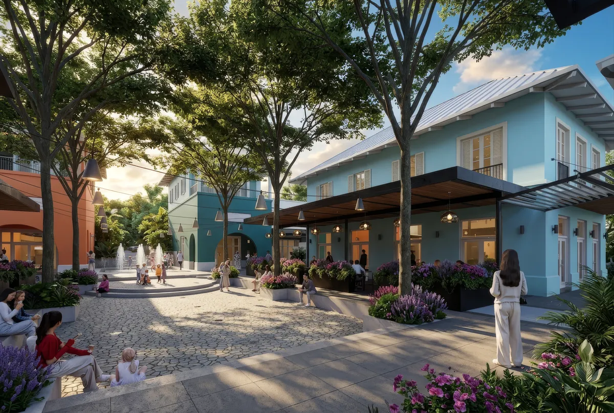 Nueva Miramar — interior and exterior